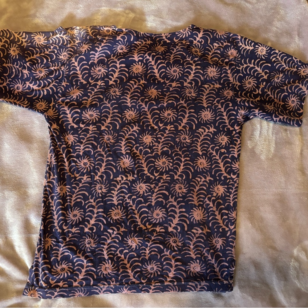 Vintage, Men’s, Hand Loom Batiks, BoHo, Henley Shirt - Picture 5 of 6